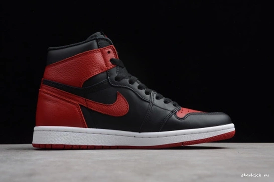 Black Air Retro Jordan High 555088-001 Bred 1 Banned 555088-001  OG Red 0130